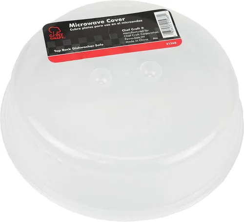 Vista 4 de Tapa para microondas clásica Chef Craft, 10 pulgadas de diámetro, transparente