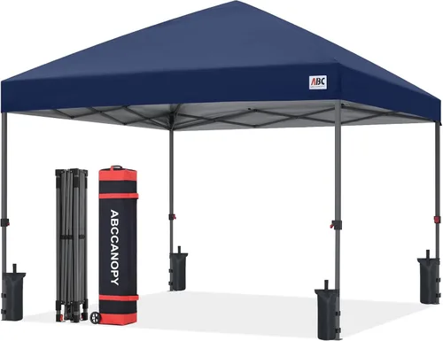 Vista 60 de ABCCANOPY Toldo desplegable – Tienda de campaña portátil para patio al aire libre resistente para patio trasero y terraza con 4 bolsas de arena Beige