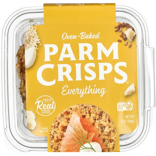 Vista 5 de ParmCrisps - Everything Cheese Parm Crisps, hechas simplemente con queso 100% real Snacks keto saludables, bajos en carbohidratos, altos