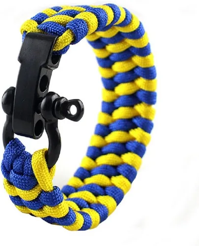 Vista 6 de Hewnda 10 Sets Zinc alloy Bow Shackle Umbrella Rope,Adjustable D Umbrella Rope Bracelet Buckle Survival D