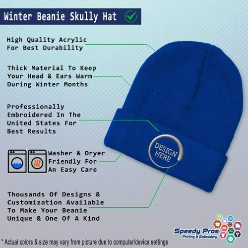 Vista 2 de Gorros personalizados para hombres, sombreros de invierno de fantasía, con bordado de alienígenas, para mujeres, gorra de calavera acrílica, talla 1