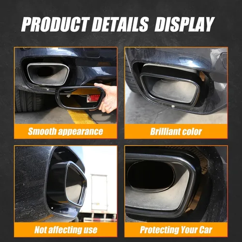 Vista 5 de Piezas de cubierta de salida de tubo de escape para silenciador de cola de automóvil, compatibles con BMW X5 F15 2014-2018 X6 F16 2015-2019 moldura