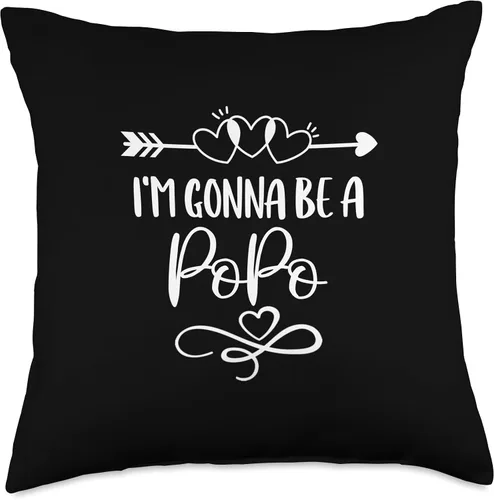 Vista 4 de Unique Christmas Birthday Mother's Day Gifts Shop I'm Gonna Be A Popo China Chinese Grandma Throw Pillow, 16x16, Multicolor