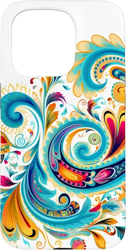 Vista 14 de Turquoise Paisley Boho Chic Case for iPhone 17