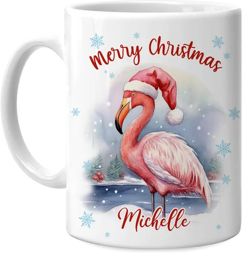Vista 8 de Hyturtle Regalos personalizados para amantes de los osos – Taza de café de cerámica con nombre personalizado de oso con sombrero de Papá Noel