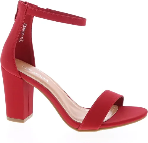 Vista 48 de TOP MODA Hannah-1 - Sandalias de tacón alto con tira en el tobillo elegantes, suela antideslizante, para boda, fiesta, baile de graduación Beige