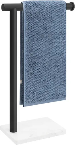 Vista 10 de Toallero de Mano, Soporte de Toalla de Mano para Baño con Base de Mármol, Barra de Toallero de Mano en Forma de L de Acero Inoxidable 304