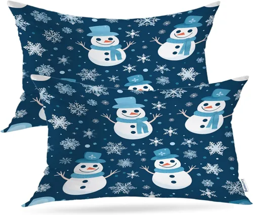 Vista 67 de Batmerry American Flag Ink Dot Throw Pillow Covers, Red Blue White Stars Abstract Decorative Pillow Covers Digital Printing Blended for Couch Sofa