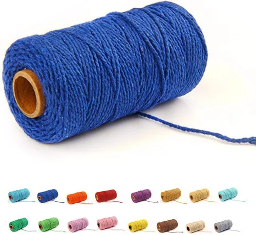 Vista 19 de FLIPPED (109 yardas/1.5 mm/35 colores opcionales) 109 cuerdas de macramé para manualidades, cuerda de algodón para macramé, cuerda de panadero