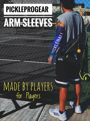 Vista 5 de Mangas de brazo de pickleball – Ajuste de compresión y protección UV – Mangas deportivas transpirables para jugadores – Tamaño M/L – 5 diseños