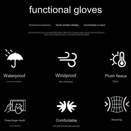Vista 4 de LASULEN Dazzlesport Guantes deportivos para exteriores cortos Plus terciopelo resistente al viento impermeable Dazzlesport Guantes deportivos al