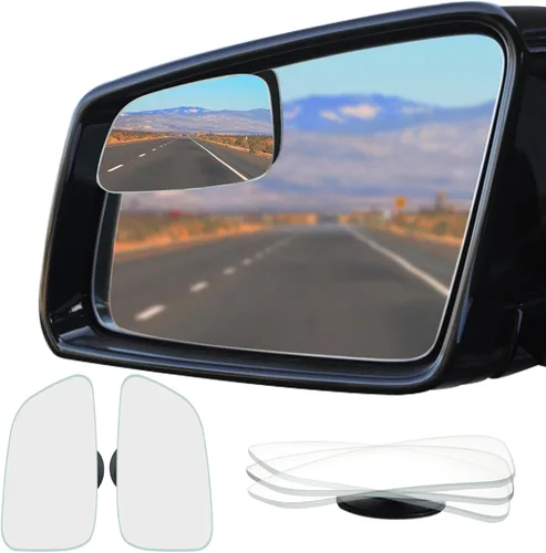 Vista 14 de Ampper Espejo de Punto Ciego en Forma de Abanico, Vidrio HD sin Marco Adhesivo Ajustable Convexo de Gran Angular Retrovisor Espejo para Automóvil