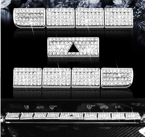 Vista 16 de Accesorios brillantes para Mercedes Benz 2019-2024 Clase A B CLA GLA GLB apliques de diamantes de imitación