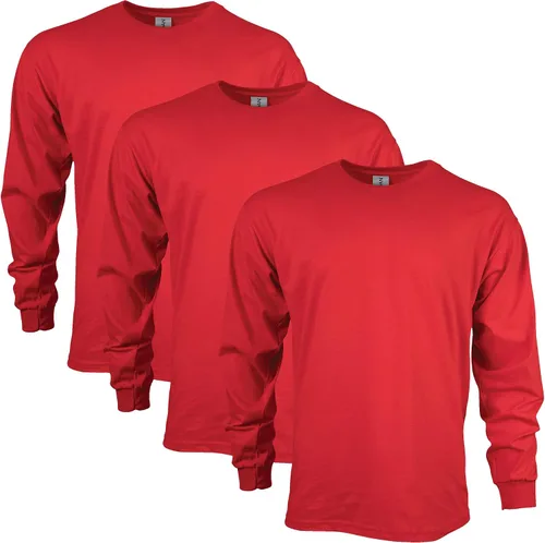 Vista 186 de Gildan - Camiseta de manga larga de algodón ultra estilo G2400 para adultos, paquete múltiple