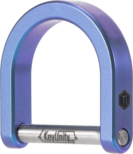 Vista 11 de KeyUnity KA17 Titanium D Ring Key Shackle, U Shape Key Ring Horseshoe Clasp for Car Fob, DIY Leather Key Organizer Keychain