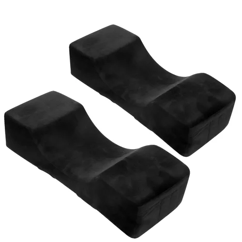Vista 7 de Extensión de pestañas de terciopelo para belleza, almohada de cuello para extensión de pestañas, injerto, maquillaje (negro)