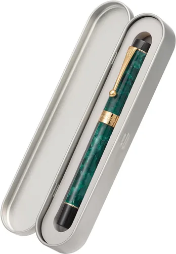 Vista 28 de Jinhao 100 - Pluma estilográfica de estilo clásico en celuloide, instrumento de escritura suave con punta #6, juego de pluma con convertidor