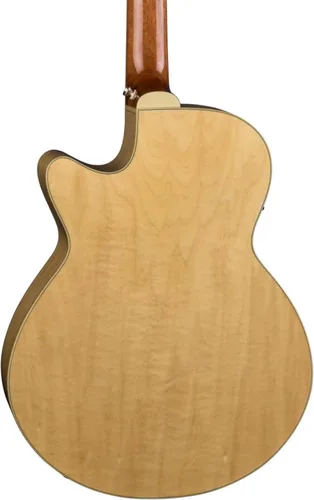 Vista 2 de Luna Guitars Flora Rose Guitarra Acústica-Eléctrica - Arce acolchado natural brillante