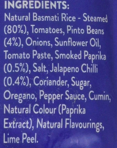 Vista 4 de Tilda Arroz Basmati al Vapor Chilli Mexicano y Frijoles (8.82 oz)