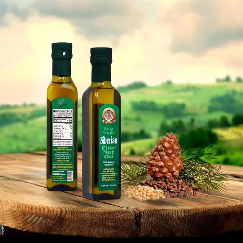 Vista 8 de Aceite de piñón siberiano extra virgen, 8.5 onzas