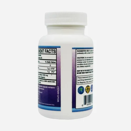 Vista 6 de Cápsulas de bayas Maqui, Maqui Forza Ricas en Antioxidantes, 1000 mg por porción, 60 cápsulas vegetales