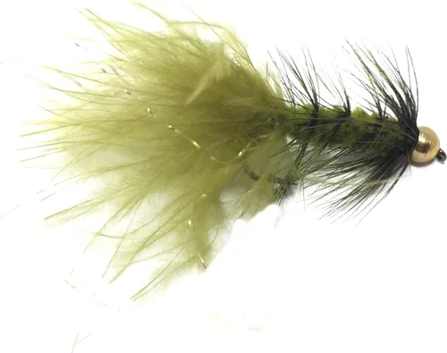 Vista 12 de Feeder Creek Woolly Bugger Moscas de pesca con mosca, 12 piezas, surtido de pesca con mosca Moscas húmedas hechas a mano para pesca con mosca