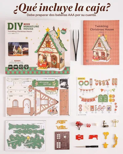Vista 9 de Rolife Kit de casa de muñecas en miniatura de madera, kit de bricolaje de casa de madera en miniatura para adultos para construir, rompecabezas