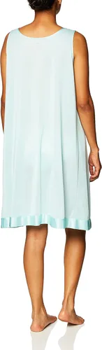 Vista 3 de Exquisito Form 30107 - Camisón de nailon para mujer, sin mangas, de longitud hasta la rodilla, Amaranto, azul niebla, negro medianoche, azul marino