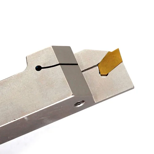 Vista 4 de OSCARBIDE 3/4" torno indexable ranurado titular de separación resistente niquelado QA12R-30 herramienta de corte a mano derecha con 10 piezas