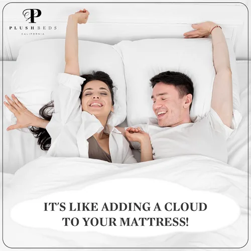 Vista 5 de PlushBeds Cubrecolchón mediano de 3 pulgadas Látex orgánico Fabricado en los Estados Unidos Comodidad de lujo Alivio relajante del punto