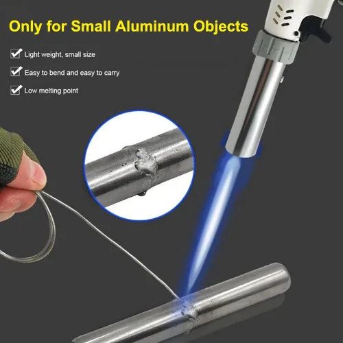 Vista 4 de 50 piezas de varillas de soldadura de aluminio con núcleo fundente 550℃/1022℉ Varillas de soldadura de aluminio de baja temperatura Varillas
