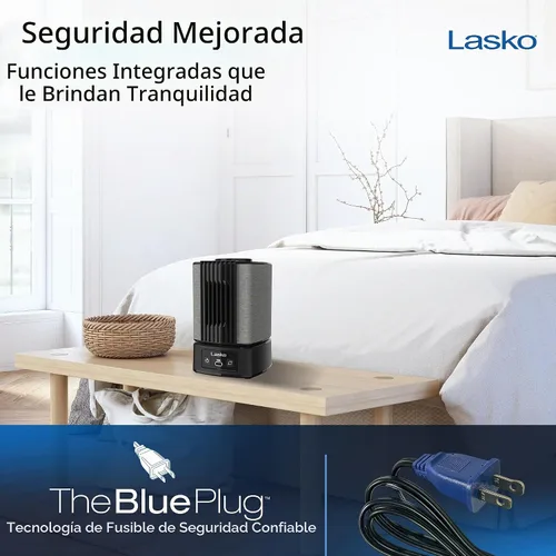 Vista 6 de Lasko Ventiladores de mesa Slumberbreeze de 8" Negro