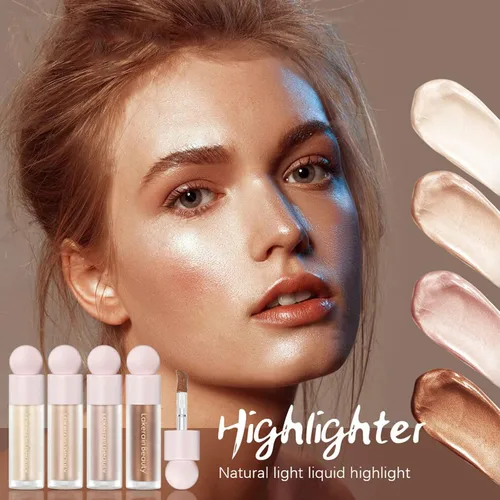 Vista 3 de MEICOLY Resaltador líquido, luminizador líquido de larga duración, iluminador facial suave impermeable, brillo natural sedoso, iluminadores
