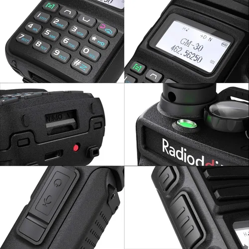 Vista 8 de Radioddity GM-30 GMRS Radio portátil de 5 W de largo alcance radio bidireccional para adultos, compatible con repetidor GMRS, con escaneo