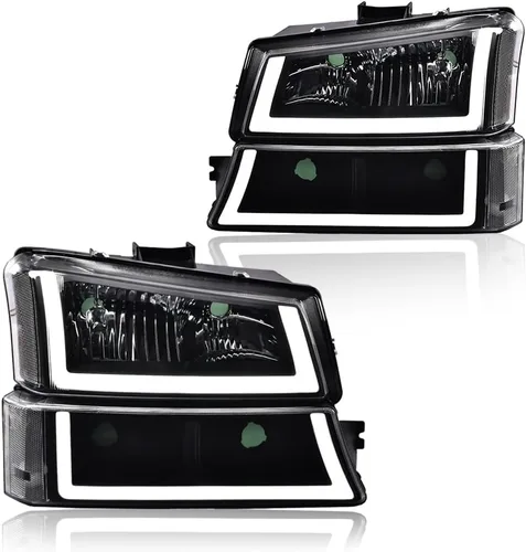 Vista 16 de PIT66 Conjunto de faros delanteros compatible con modelos Chevy Silverado 1500 2500 3500 HD 2003-2006/Avalanche 1500 2500