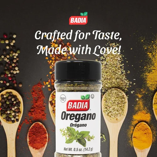 Vista 3 de Badia Orégano entero, 0.5 oz - Hojas de orégano secas, condimento de hierbas - Aromático y sabroso