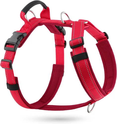 Vista 11 de Arnés Anti-Tirones para Perros con Asa, Malla Suave Acolchada Ajustable para Perros Pequeños, Medianos y Grandes Arnés Reflectante de Paseo Fácil