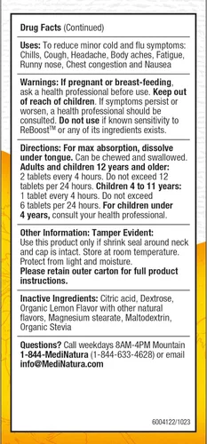Vista 7 de MediNatura ReBoost - Tabletas de zinc +10 para resfriado y gripe, alivio multisíntoma para dolores corporales, dolor de cabeza, tos, secreción