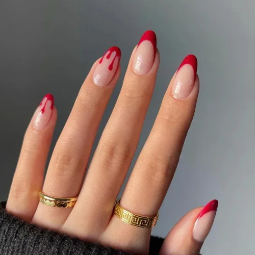 Vista 11 de Uñas postizas de Halloween a presión medianas con diseño de ataúd oscuro gótico embrujado, castillo muerto, diseño de árbol muerto, uñas postizas