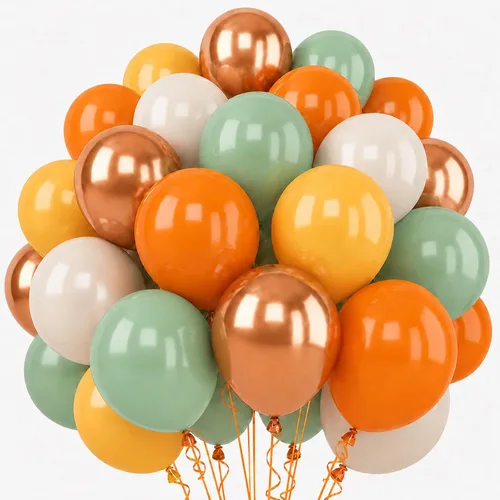 Vista 32 de Globos rosa y dorado, globo de látex rosa claro pastel de 12 pulgadas y blanco arena perla con globo metálico dorado champán beige para princesas