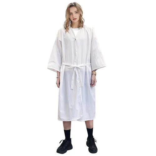 Vista 6 de TOPTIE - Bata de kimono personalizada para cliente de salón, vestido con Negro