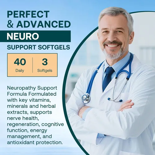 Vista 8 de Suplemento nervioso de apoyo a la neuropatía - Suplemento avanzado de ácido R-alfa lipoico con benfotiamina, NAC y complejo B para la salud