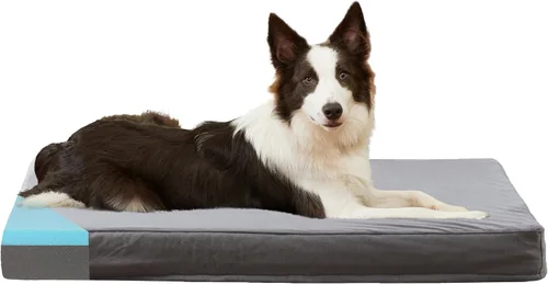 Vista 24 de Cama refrescante para perros grandes, cama ortopédica de espuma viscoelástica para mascotas con funda extraíble lavable, ideal para perros Rosa