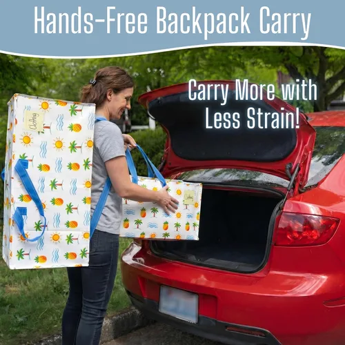 Vista 28 de VENO Paquete de 6 bolsas de mudanza resistentes con correas de mochila, cremalleras y asas, bolsas de embalaje extragrandes para artículos