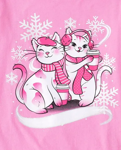 Vista 2 de The Children's Place Camiseta de manga larga con estampado de animales para niñas