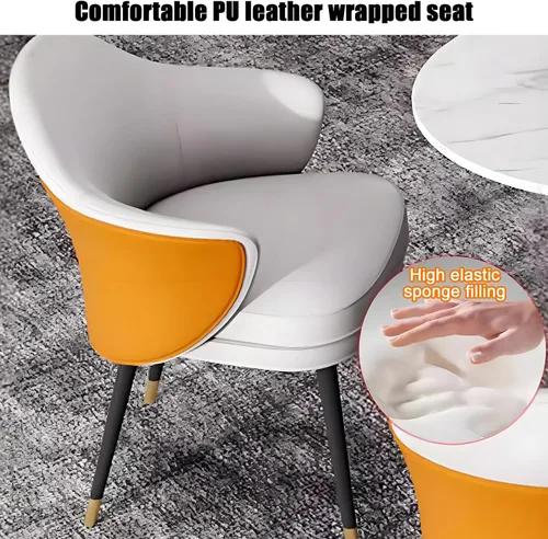 Vista 5 de YVYKFZD Juego de mesa y silla para sala de recepción de oficina, mesa auxiliar para sala de conferencias, juego de mesa de comedor simple para Azul