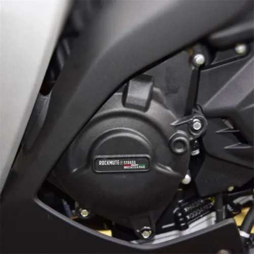Vista 7 de Protector de choque del motor se adapta a R3 2015-2020 Marco Slider Pad Cubierta del cárter Caja de engranajes Tapa de protección de embrague