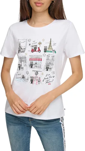 Vista 2 de Karl Lagerfeld Paris Camiseta con logo para mujer