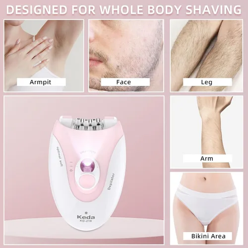 Vista 4 de Depiladoras para la cara de las mujeres con 2 velocidades Glabrouse Skin Depilator Face Trimmer Device Pluxy Hair Removal para depiladora facial