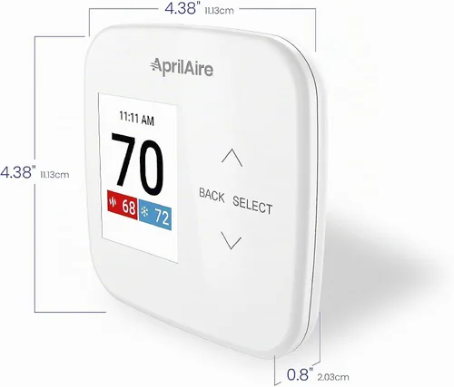 Vista 14 de AprilAire S86WMUPR Termostato programable Wi-Fi, multietapa universal con control IAQ, etapas de calor/frío 2H/2C o etapas de bomba de calor 4H/2C